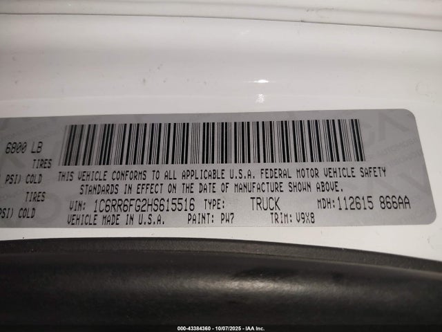 RAM 1500 2017 1C6RR6FG2HS615516 Image 9