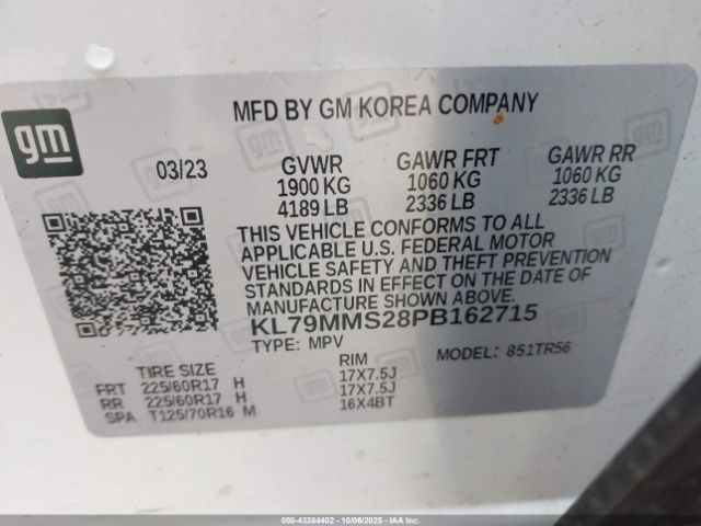 2023 CHEVROLET TRAILBLAZER KL79MMS28PB162715 Photo 8