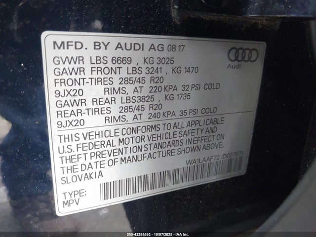 2018 AUDI Q7 WA1LAAF72JD007671 Photo 8