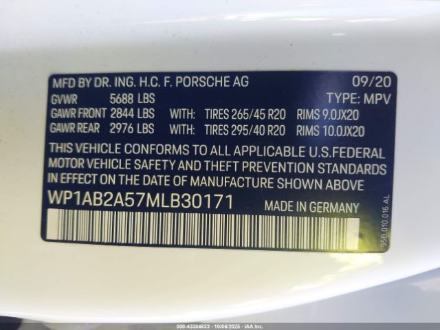2021 PORSCHE MACAN WP1AB2A57MLB30171 Photo 8