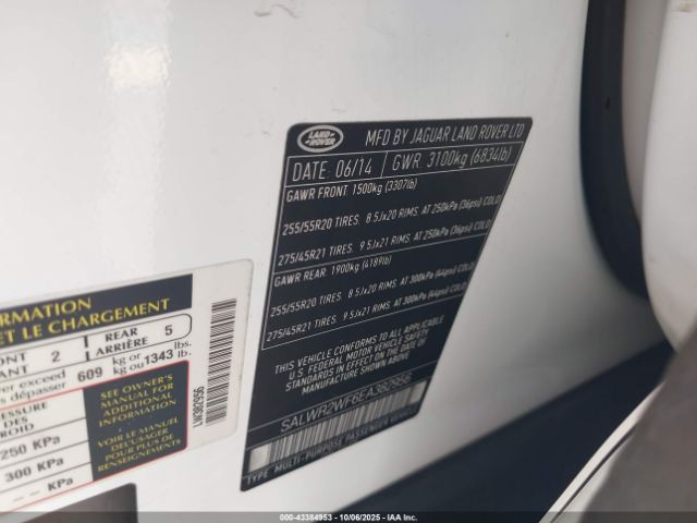 2014 LAND ROVER RANGE ROVER SPORT SALWR2WF6EA382956 Photo 8
