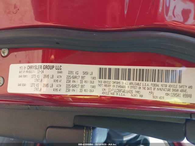 1C4PJLCB0FW616426 Jeep Cherokee Latitude