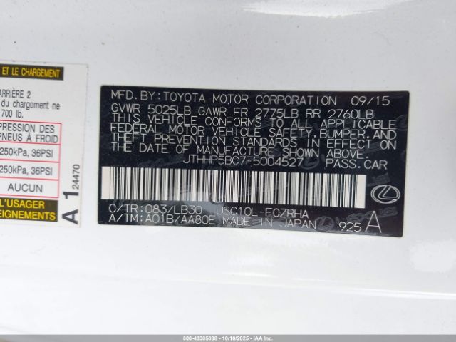 2015 LEXUS RC F JTHHP5BC7F5004527 Photo 8