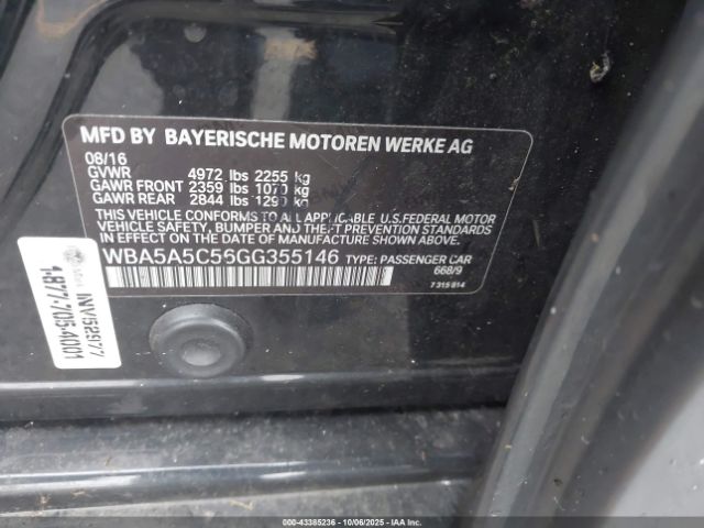 2016 BMW 528I WBA5A5C56GG355146 Photo 8