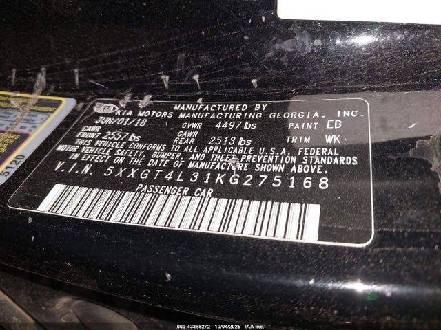 5XXGT4L31KG275168 KIA gdi