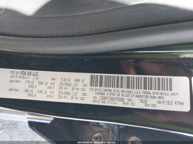 2019 RAM 1500 1C6RRFFG5KN753282 Photo 8