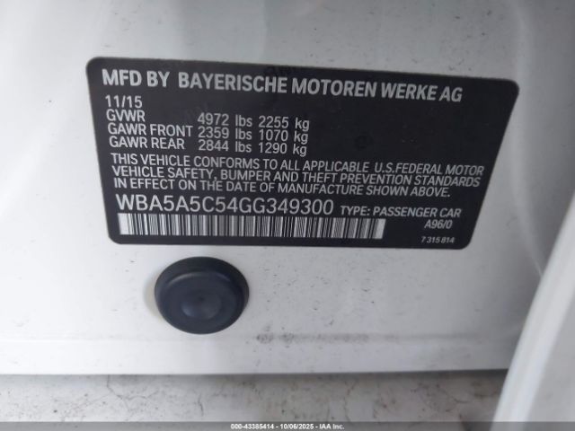 2016 BMW 528I WBA5A5C54GG349300 Photo 8