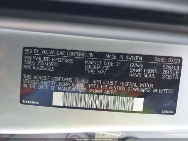 2023 VOLVO XC60 YV4L12DL6P1375869 Photo 8