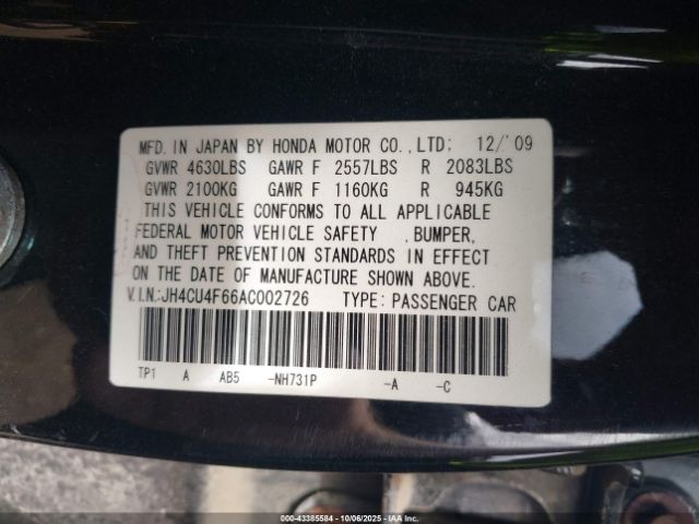 2010 ACURA TSX JH4CU4F66AC002726 Photo 8