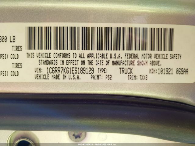 2014 RAM 1500 1C6RR7KG1ES189129 Photo 8