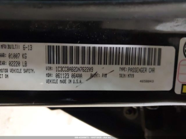 2013 CHRYSLER 200 1C3CCBAB2DN762209 Photo 8