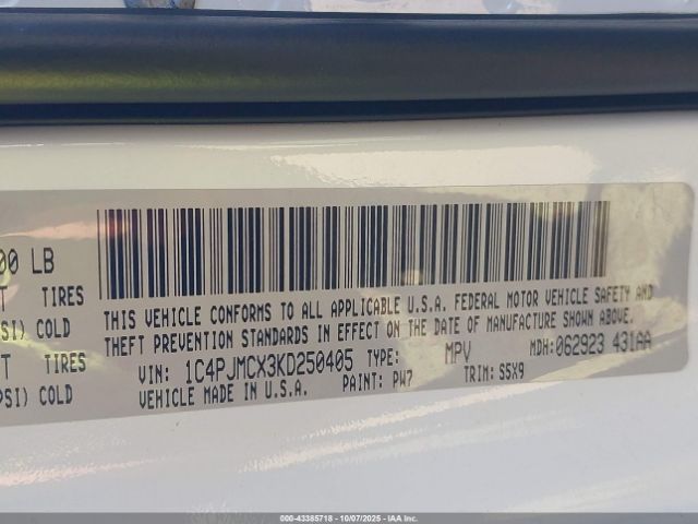 2019 JEEP CHEROKEE 1C4PJMCX3KD250405 Photo 8