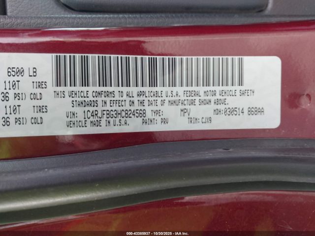 2017 JEEP GRAND CHEROKEE 1C4RJFBG3HC824568 Photo 8