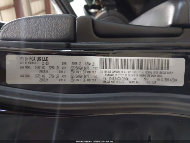 2020 JEEP GRAND CHEROKEE 1C4RJFAG2LC198411 Photo 8