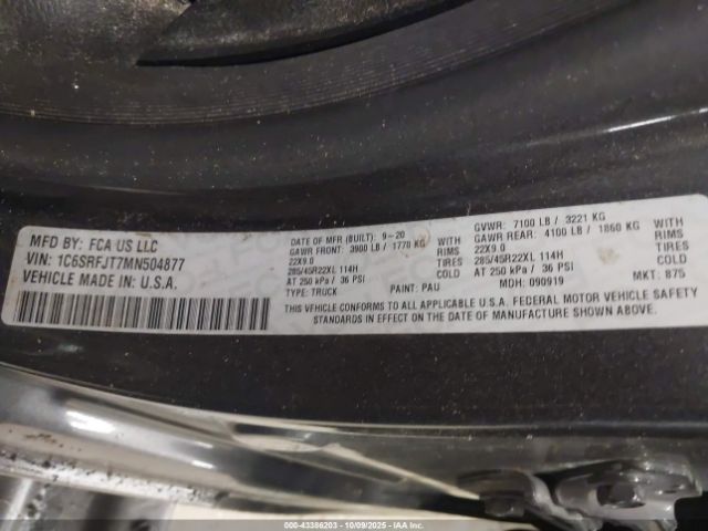 2021 RAM 1500 1C6SRFJT7MN504877 Photo 8