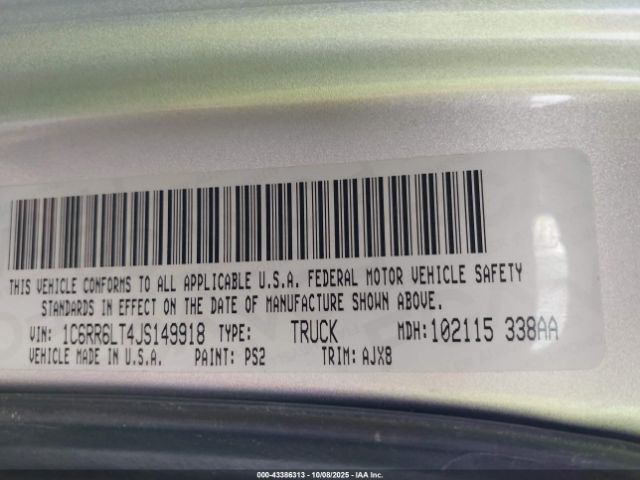 2018 RAM 1500 1C6RR6LT4JS149918 Photo 8