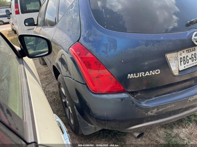 2004 Nissan Murano Sl მანქანა იყიდება აუქციონზე, vin: JN8AZ08W54W318626, აუქციონის ნომერი: 43386392