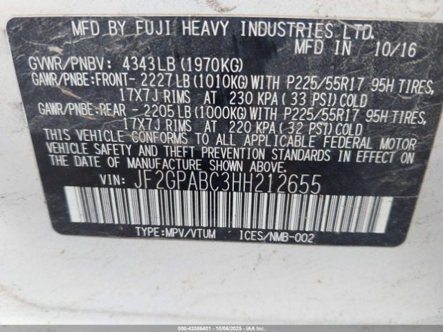 2017 SUBARU CROSSTREK JF2GPABC3HH212655 Photo 8