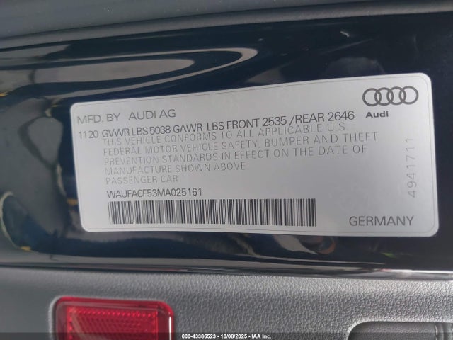 2021 AUDI A5 SPORTBACK WAUFACF53MA025161 Photo 8