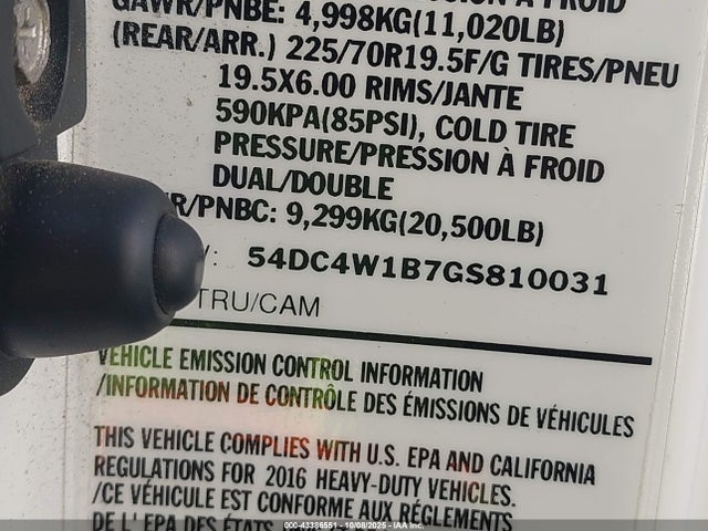 Isuzu L96 - E85 Max, Iron 2016 54DC4W1B7GS810031 Image 8
