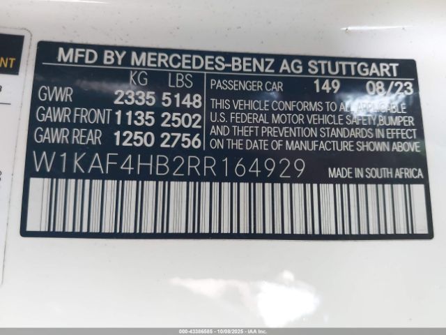 2024 MERCEDES-BENZ C 300 W1KAF4HB2RR164929 Photo 8