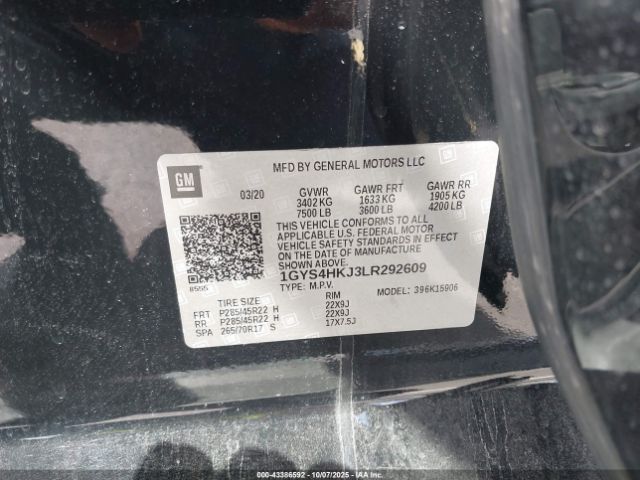 2020 CADILLAC ESCALADE ESV 1GYS4HKJ3LR292609 Photo 8