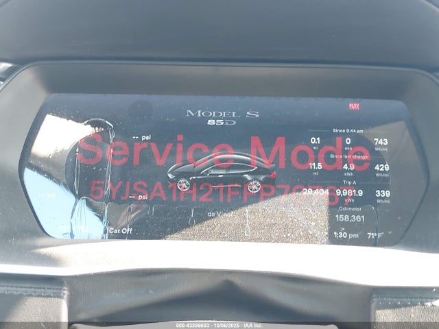 2015 TESLA MODEL S 5YJSA1H21FFP70767 Photo 6