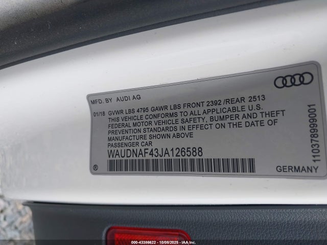 2018 AUDI A4 WAUDNAF43JA126588 Photo 8