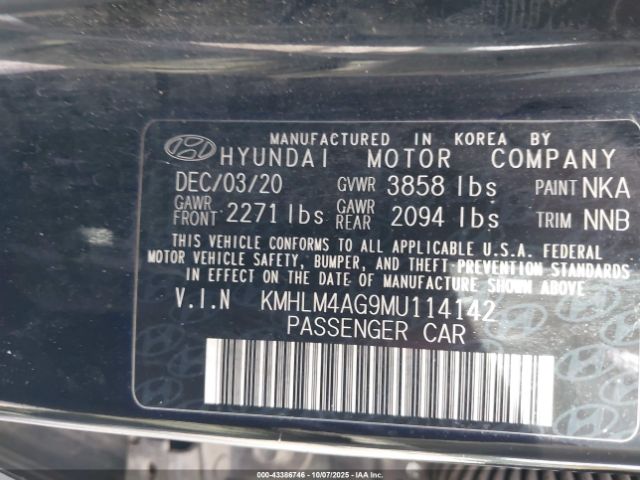 2021 HYUNDAI ELANTRA KMHLM4AG9MU114142 Photo 8