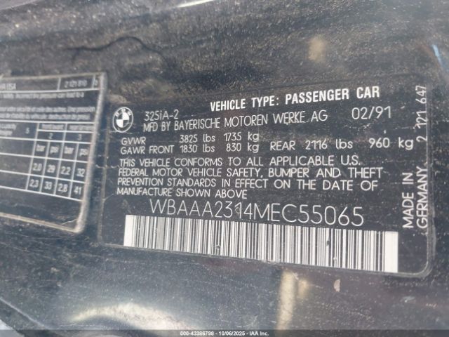 1991 BMW 325 WBAAA2314MEC55065 Photo 8