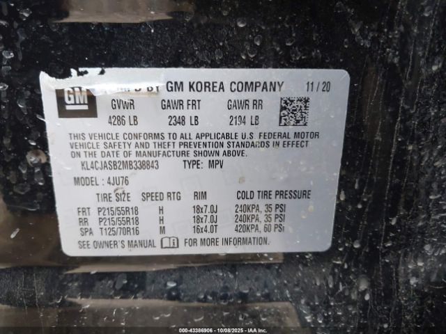 2021 BUICK ENCORE KL4CJASB2MB338843 Photo 8