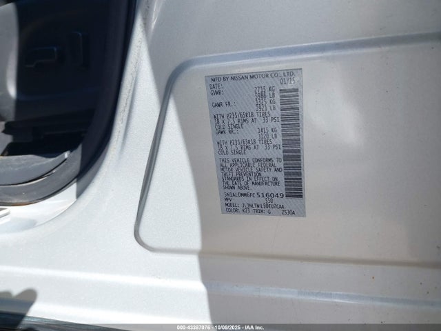 5N1AL0MM6FC516049 Infiniti QX60