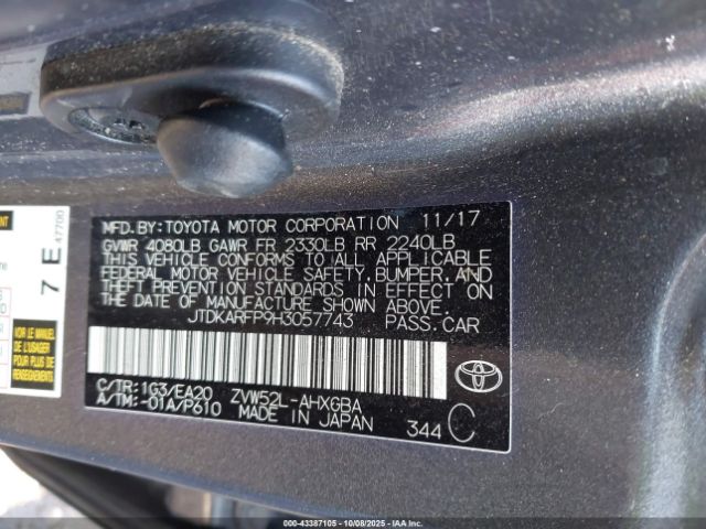 2017 TOYOTA PRIUS PRIME JTDKARFP9H3057743 Photo 8