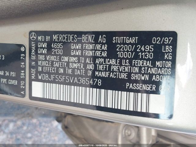 1997 MERCEDES-BENZ E 320 WDBJF55F5VA365478 Photo 8