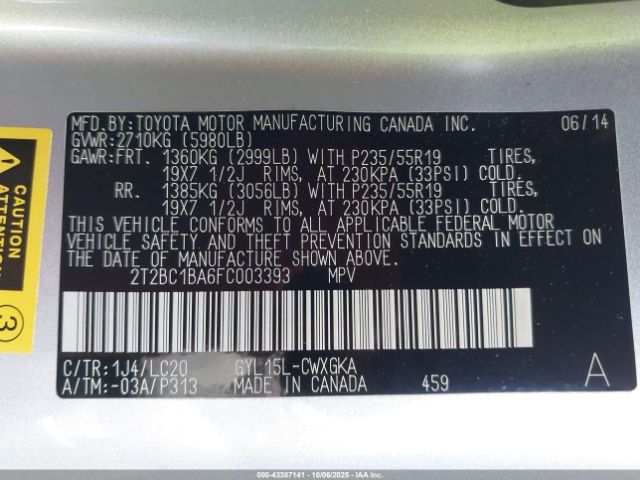 2015 LEXUS RX 450H 2T2BC1BA6FC003393 Photo 8