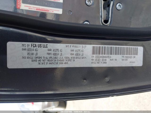 2017 DODGE CHARGER 2C3CDXHG9HH649514 Photo 8