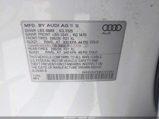 2014 AUDI Q7 WA1DGAFE9ED012051 Photo 8