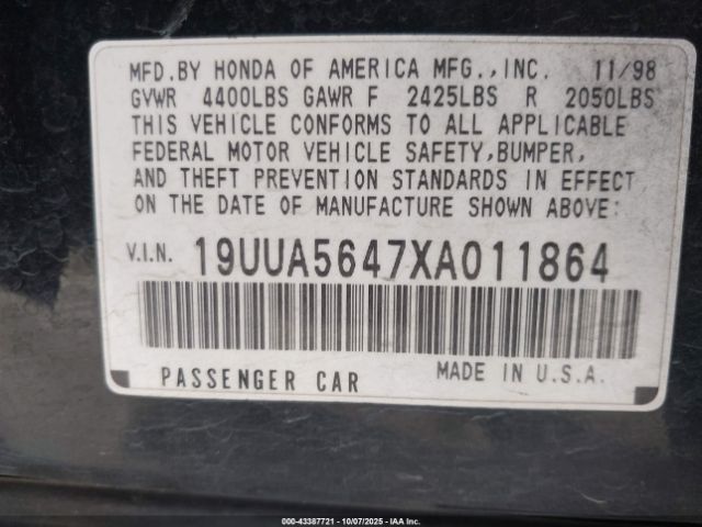 1999 ACURA TL 19UUA5647XA011864 Photo 8
