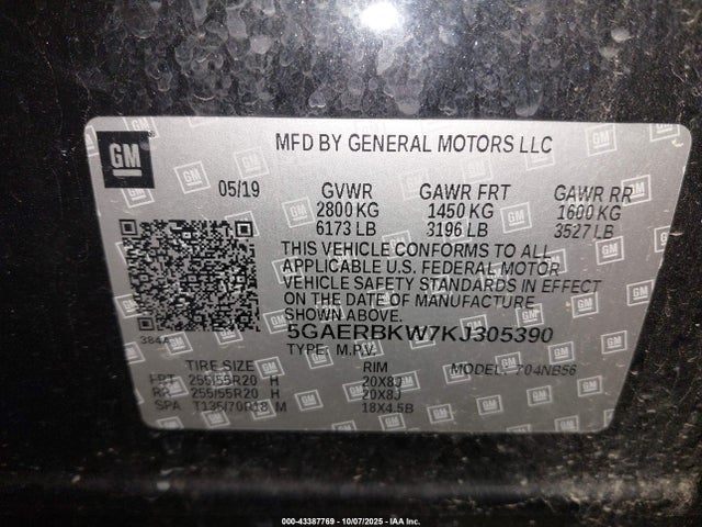 Продажа на аукционе авто 2019 Buick Enclave Fwd Essence, vin: 5GAERBKW7KJ305390, номер лота: 43387769