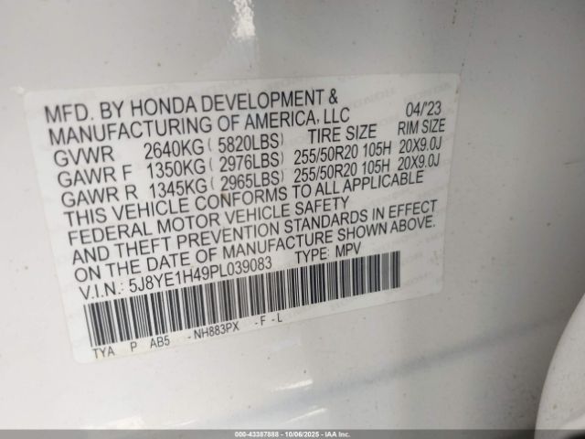 2023 ACURA MDX 5J8YE1H49PL039083 Photo 8