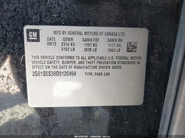 2013 CADILLAC XTS 2G61S5S38D9126494 Photo 8