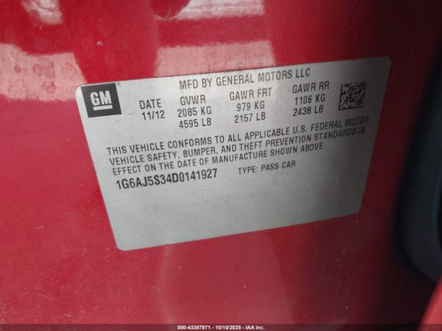2013 CADILLAC ATS 1G6AJ5S34D0141927 Photo 8