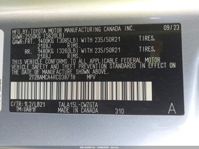 2024 LEXUS RX 350 2T2BAMCA4RC038718 Photo 8