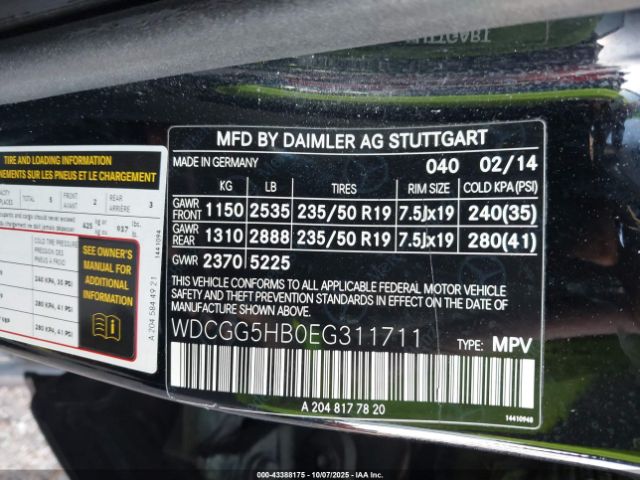 2014 MERCEDES-BENZ GLK 350 WDCGG5HB0EG311711 Photo 8