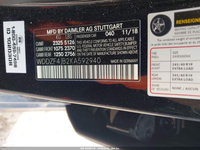 2019 MERCEDES-BENZ E 300 WDDZF4JB2KA592940 Photo 8