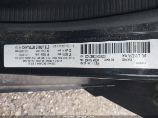 2014 CHRYSLER 200 1C3CCBBBXEN159119 Photo 8