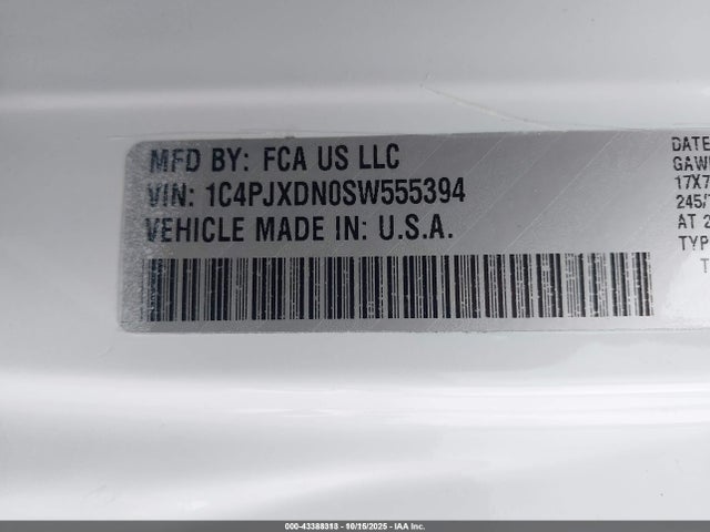 1C4PJXDN0SW555394 Jeep Wrangler
