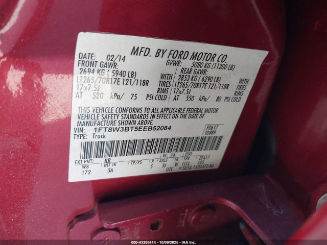 Ford F-350 2014 1FT8W3BT5EEB52084 Image 8