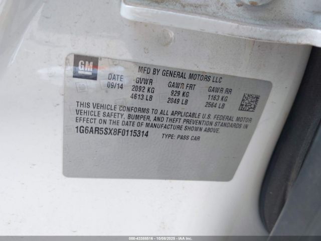 2015 CADILLAC CTS 1G6AR5SX8F0115314 Photo 8