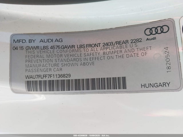 2015 AUDI A3 WAU7FLFF7F1136829 Photo 8